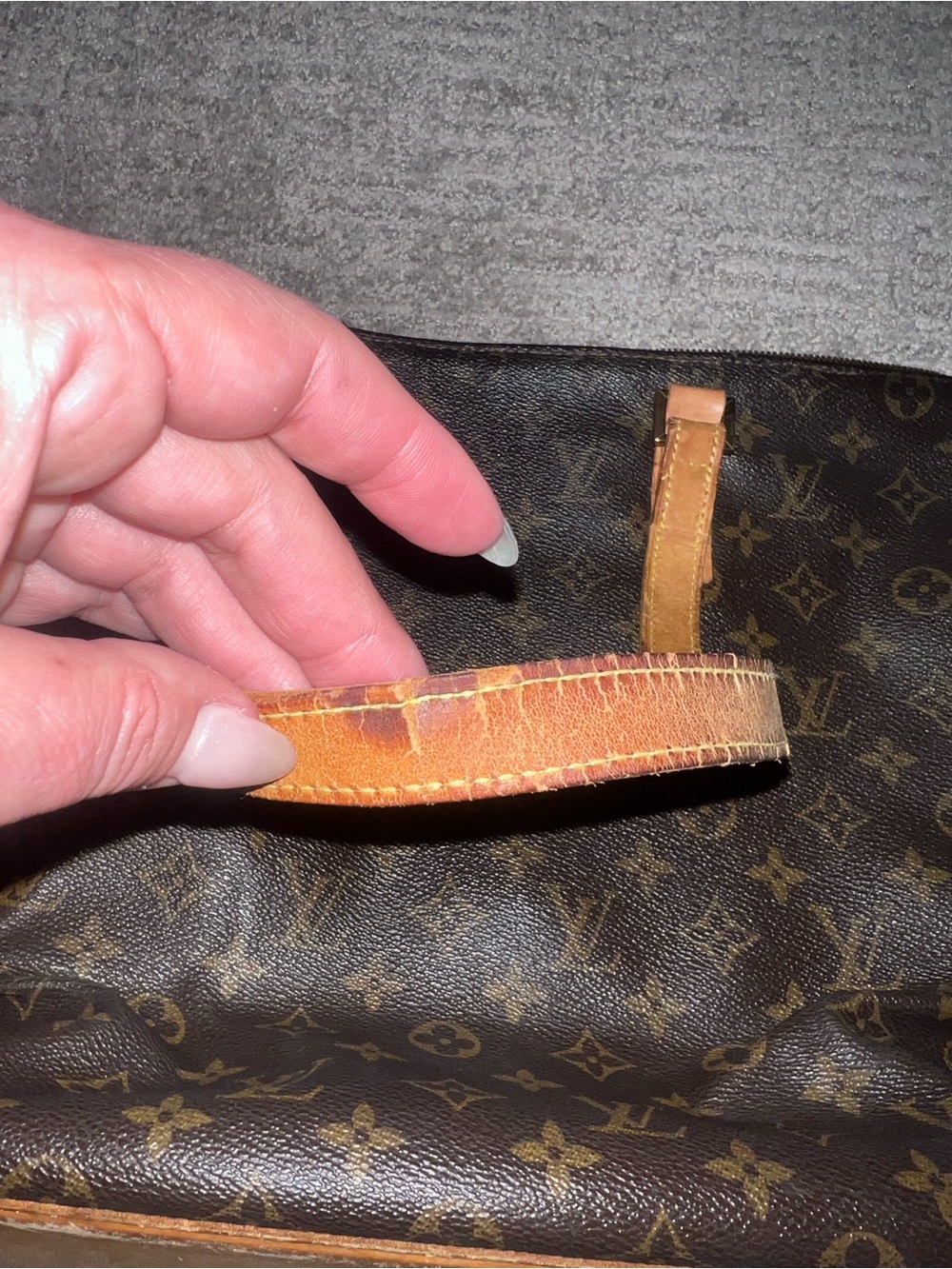 Louis Vuitton Monogram Canvas Shoulder Tote - Dark Brown & Tan - Picture 6 of 8